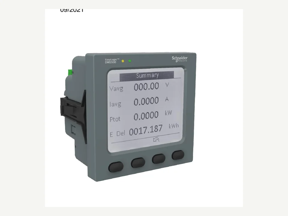 EasyLogic DM2500 Three-phase power meter, real hardware integrated with ThinkLink EdgeBus