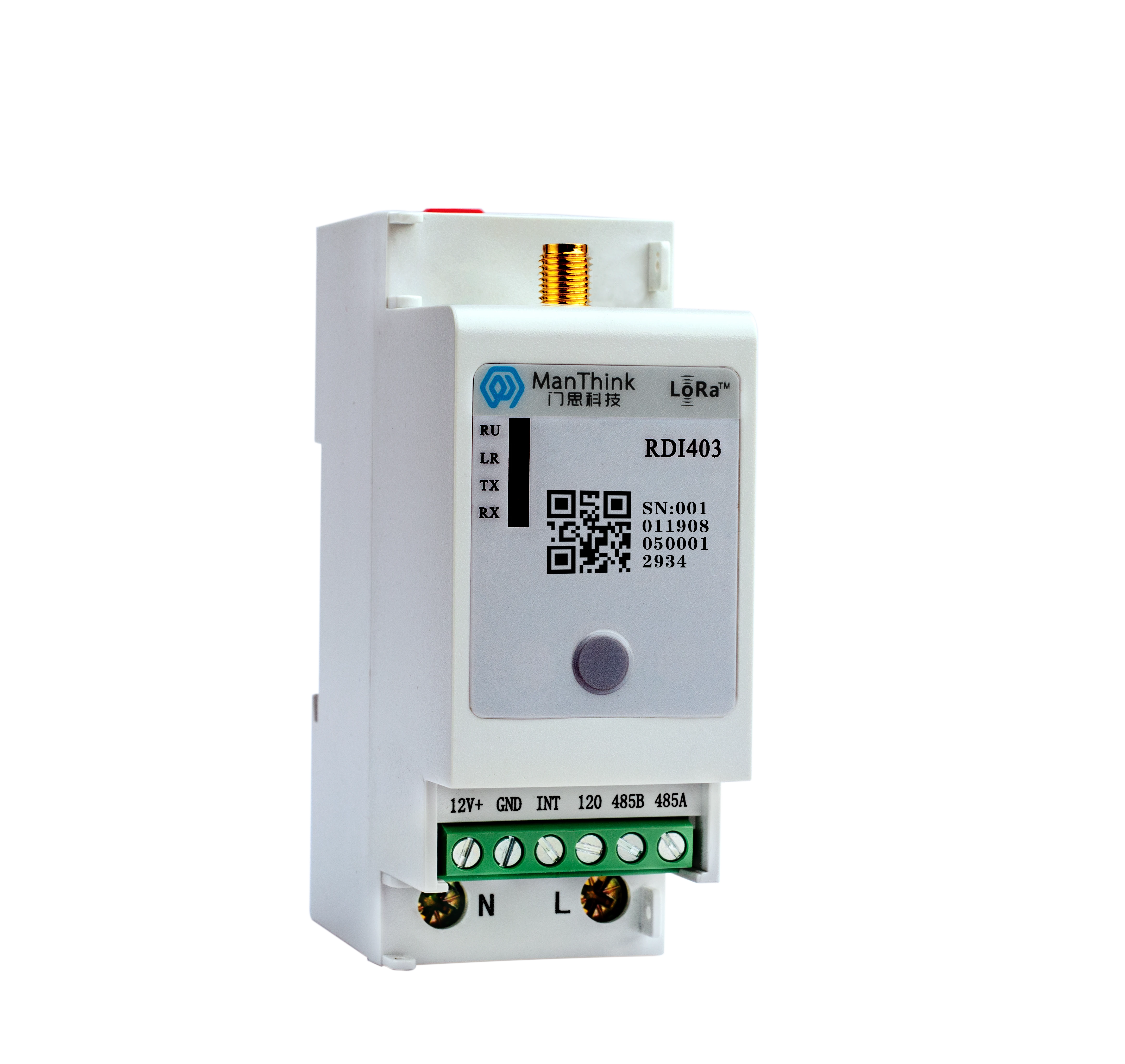 KC11 white DIN-rail LoRaWAN RS-485 collector